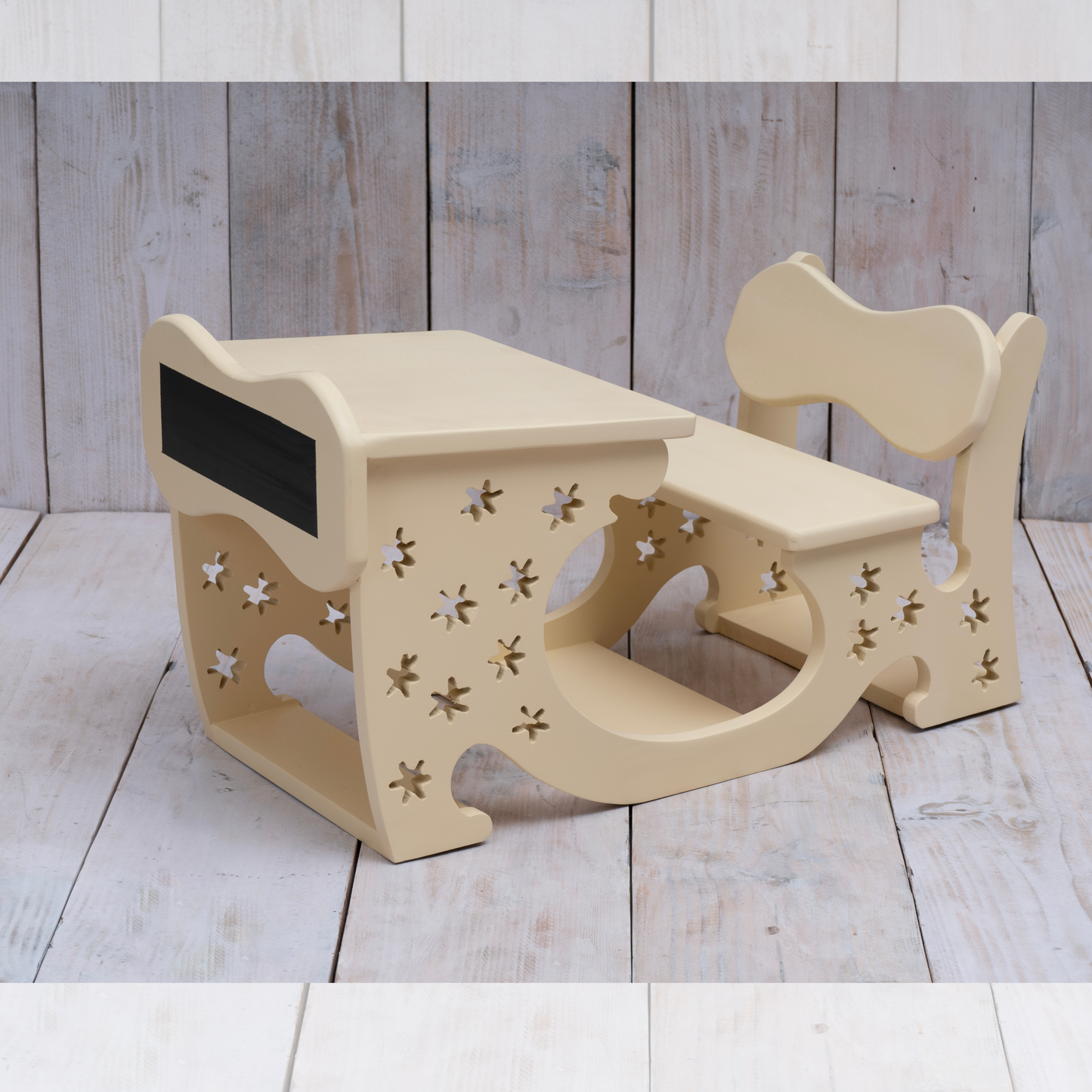 School Desk Baby Photoshoot Prop | Vintage Classroom Theme for Toddlers Photography