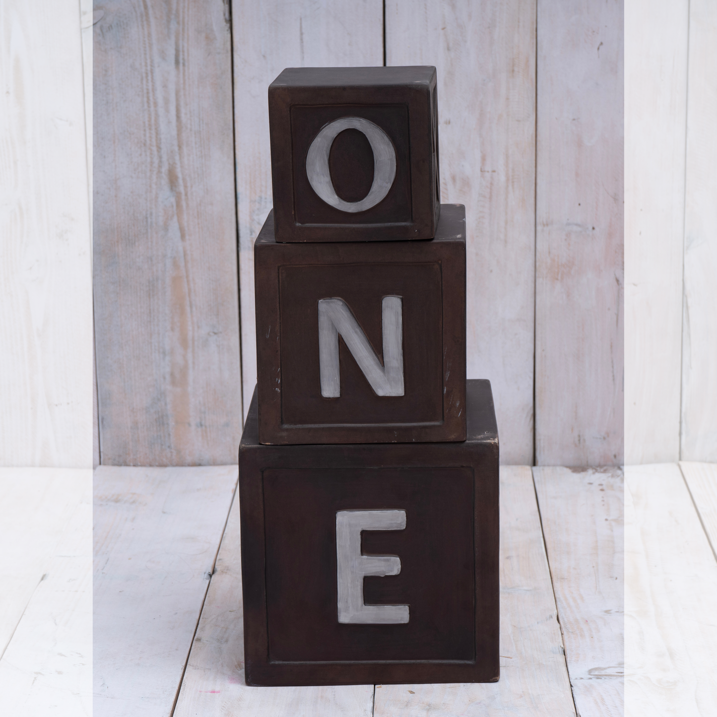 One & Two Milestone Boxes Baby Photoshoot Prop