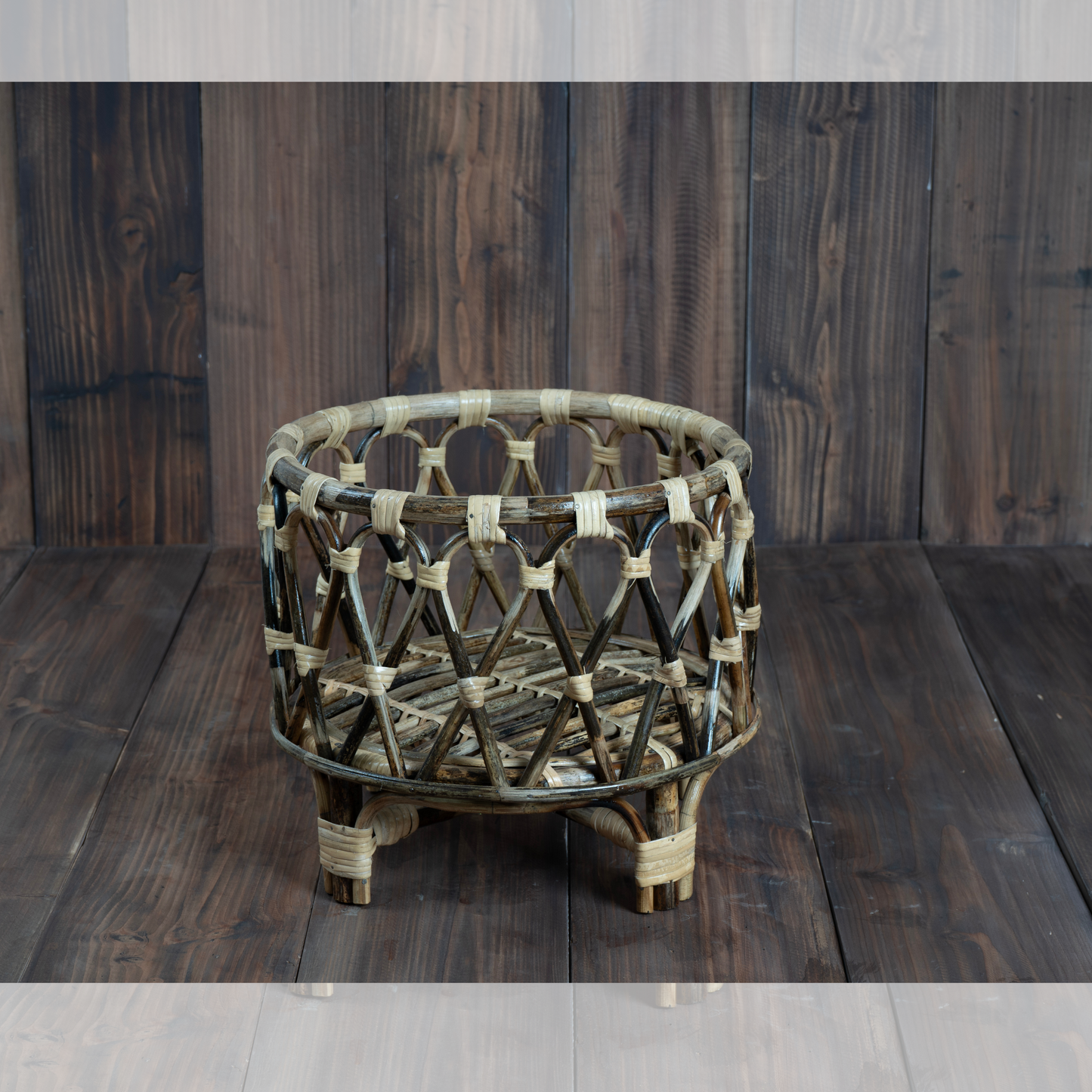 Rustic Cane Basket