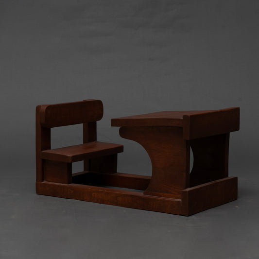 School Desk Baby Photoshoot Prop | Wooden Bench Theme for Toddlers Photography